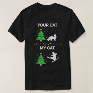 Lustiger Weihnachtskatzenbaum-Meme Your Cat vs My  T-Shirt