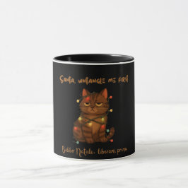 Lustiger Weihnachtskatzenbecher – Santa, befreie m Tasse