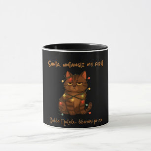 Lustiger Weihnachtskatzenbecher – Santa, befreie m Tasse