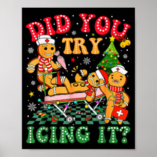 Lustiger Weihnachtskrankenpfleger Hast du es mit V Poster