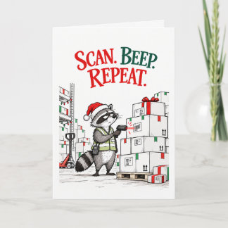 Lustiger Weihnachtslager-Scanner Feiertagskarte
