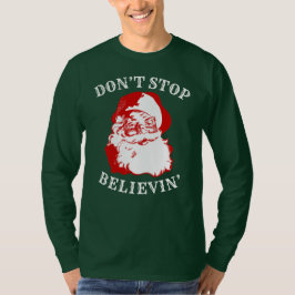Lustiger Weihnachtslanger Hülsen-T - Shirt STOPPEN