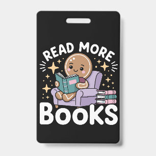 Lustiger Weihnachtslehrer liest mehr Bücher Ausweis