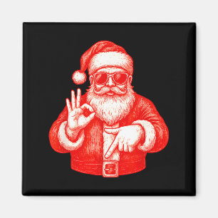 Lustiger Weihnachtsmann 6 7 Meme-Design _ Weihnach Magnet