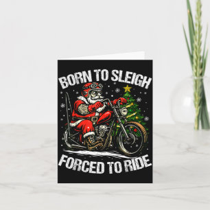 Lustiger Weihnachtsmann auf Motorrad Fahrrad Biker Karte