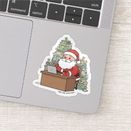 Lustiger Weihnachtsmann-Aufkleber – „Posteingang v Aufkleber
