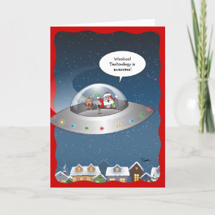 Lustiger Weihnachtsmann Außerirdischer Weihnachten