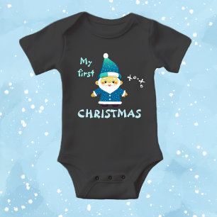 Lustiger Weihnachtsmann Baby Strampler