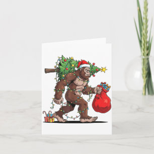 Lustiger Weihnachtsmann Bigfoot Weihnachtsbaum Lic Karte