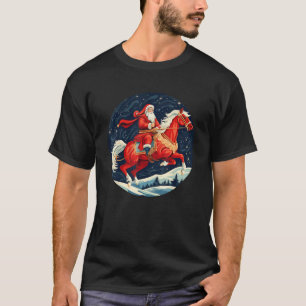 Lustiger Weihnachtsmann bringt Weihnachten auf dem T-Shirt