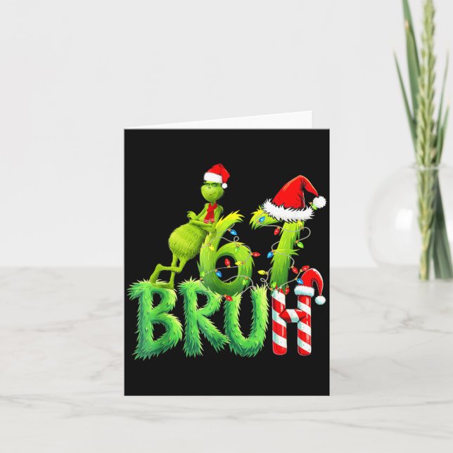 Lustiger Weihnachtsmann Bruh Weihnachtsmeme 6 Gesc Karte (Vorderseite)