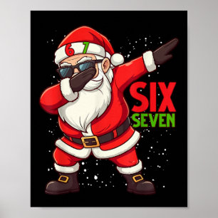 Lustiger Weihnachtsmann Dab Six Seven Weihnachten  Poster