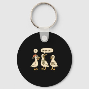 Lustiger Weihnachtsmann Dummer Gans 6 7 Weihnachts Schlüsselanhänger