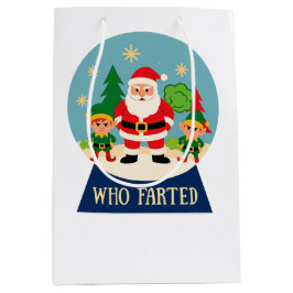 Lustiger Weihnachtsmann & Elfen "Wer hat gefurzt" Mittlere Geschenktüte