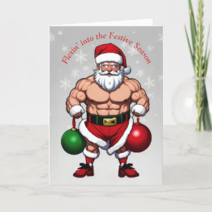 Lustiger Weihnachtsmann Feiertagskarte