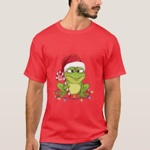 Lustiger Weihnachtsmann-Frosch-Weihnachts-Shirt - T-Shirt