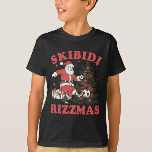 Lustiger Weihnachtsmann-Fußball-Skibidi-Rizzmas-We T-Shirt