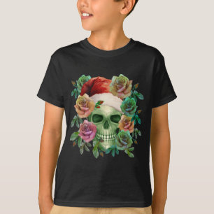 LUSTIGER WEIHNACHTSMANN GRÜNER TOTENKOPF UND WEIHN T-Shirt