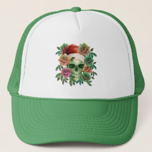 LUSTIGER WEIHNACHTSMANN GRÜNER TOTENKOPF UND WEIHN TRUCKERKAPPE