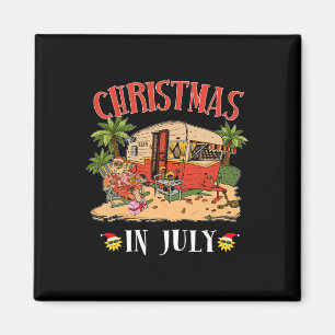 Lustiger Weihnachtsmann Hawaii Retro Camping RV We Magnet