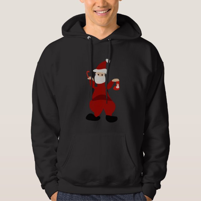 Lustiger Weihnachtsmann Hoodie (Vorderseite)