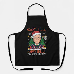 Lustiger Weihnachtsmann Joe Biden Frohe Äh Äh Weih Schürze