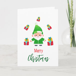 Lustiger Weihnachtsmann Karte