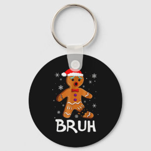 Lustiger Weihnachtsmann Lebkuchenmann Teens Jungen Schlüsselanhänger