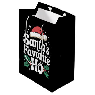 Lustiger Weihnachtsmann Lieblings-Ho-Unartige-Pyja Mittlere Geschenktüte