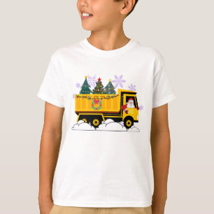 Lustiger Weihnachtsmann-Müllwagen T-Shirt