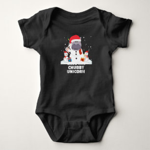 Lustiger Weihnachtsmann Nilpferd Weihnachtsmann Xm Baby Strampler