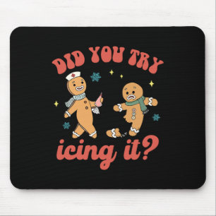 Lustiger Weihnachtsmann-Nurse-Gingerbread-Mann Has Mousepad