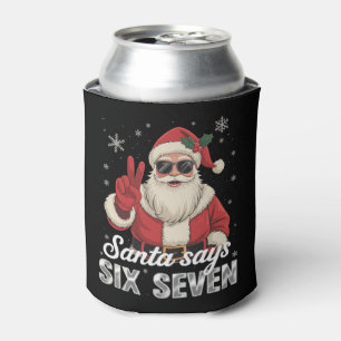 Lustiger Weihnachtsmann sagt sechs sieben Weihnach Dosenkühler