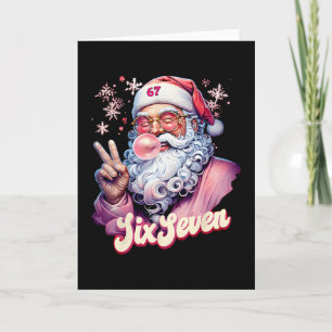 Lustiger Weihnachtsmann sagt sechs sieben Weihnach Karte