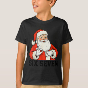 Lustiger Weihnachtsmann sagt sechs sieben Weihnach T-Shirt