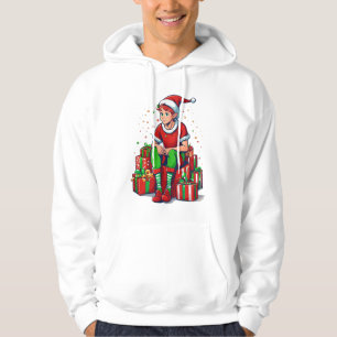 Lustiger Weihnachtsmann Santa Claus Elf Kind Hoodie