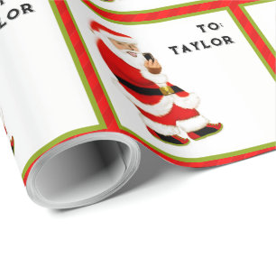 Lustiger Weihnachtsmann-Selfie-Weihnachten Geschenkpapier