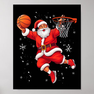 Lustiger Weihnachtsmann spielt Skelett Frohe Weihn Poster