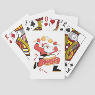 Lustiger Weihnachtsmann-Trommler hässlicher Weihna Spielkarten