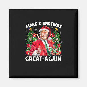 Lustiger Weihnachtsmann Trump 2025 Mach Weihnachte Magnet