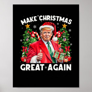 Lustiger Weihnachtsmann Trump 2025 Macht Weihnacht Poster
