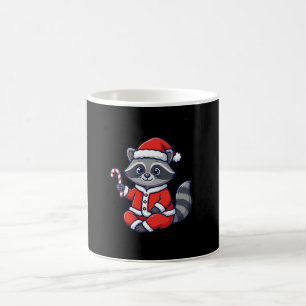 Lustiger Weihnachtsmann-Waschbär-Weihnachtsbecher Kaffeetasse