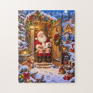 Lustiger Weihnachtsmann-Weihnachts-Plumpsklo-Fest