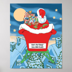Lustiger Weihnachtsmann-WeihnachtsSpaß, wie mein Poster