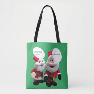 Lustiger Weihnachtsmann-Witz Tasche