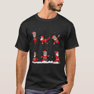 Lustiger Weihnachtsmann Yoga Pose Yoga Santa Weihn T-Shirt