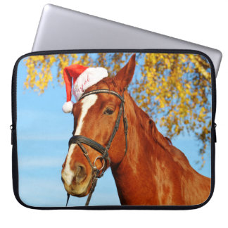 Lustiger Weihnachtsmannhut Pferd Weihnachten Samsu Laptopschutzhülle