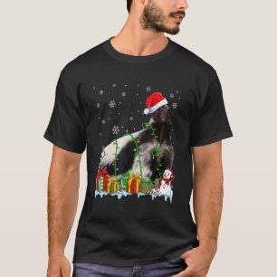 Lustiger Weihnachtsmannhut Skunk Weihnachtsbeleuch T-Shirt