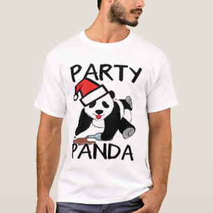 Lustiger WeihnachtsPartypanda T-Shirt