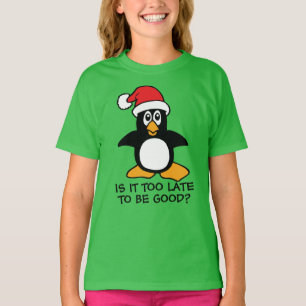 Lustiger WeihnachtsPinguin ist- es zu spät, gut z T-Shirt